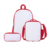 Prêt à expédier 8 pièces sac à dos sac d'école boîte à lunch scolaire sac à crayons impression par sublimation vierge pour les étudiants