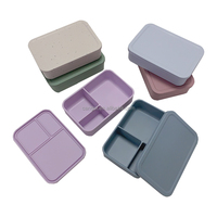 Boîte à lunch Bento en silicone pour enfants au micro-ondes Boîtes à collations en silicone pour fruits d'école à domicile de qualité alimentaire