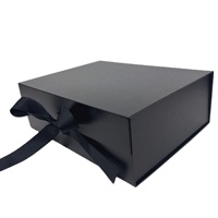 Boîte cadeau magnétique rigide personnalisée avec ruban, boîte d'emballage pliable et repliable pour bijoux, vêtements, cosmétiques et accessoires