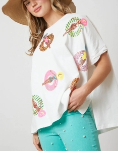 Wholesale Professional Supplier Round Neck Oversized <strong>t</strong> <strong>Shirt</strong> Custom logo <strong>Sparkly</strong> All Over Sequin Design <strong>t</strong> <strong>Shirt</strong> for Women - Product Image 6