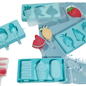 Moule à <span class=keywords><strong>glace</strong></span> en silicone réutilisable pour animaux de dessin animé et fruits, écologique, avec cône, pour un usage facile comme plateau à bâtonnets glacés - Product Image 5
