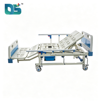 Cama de Hospital Manual Ajustable con 5 Funciones, Peso 85 kg, Cabecera/Pieera de ABS, 5 Rieles Laterales Plegables, 4 Ruedas Silenciosas