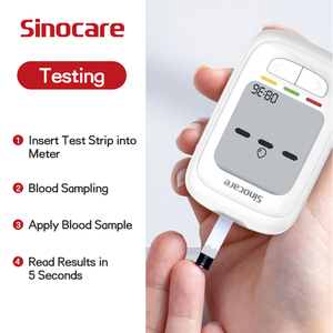 Kit de test de glycémie Sinocare, kit de test du diabète, kit de <span class=keywords><strong>glucomètre</strong></span> <span class=keywords><strong>avec</strong></span> 50 bandelettes de test de glycémie - Product Image 4