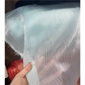 Tessuto Organza Effetto Neve Moda 2025, <span class=keywords><strong>Crepe</strong></span> 100% Poliestere, Tessuto Leggero per Fodera di Abiti da Sposa - Product Image 4