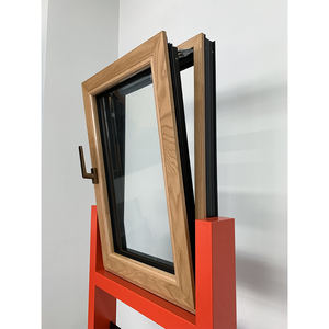 Georgia Fenêtres en bois inclinables et tournantes en aluminium à double <span class=keywords><strong>action</strong></span> avec rideau à persiennes pour usage domestique - Product Image 1