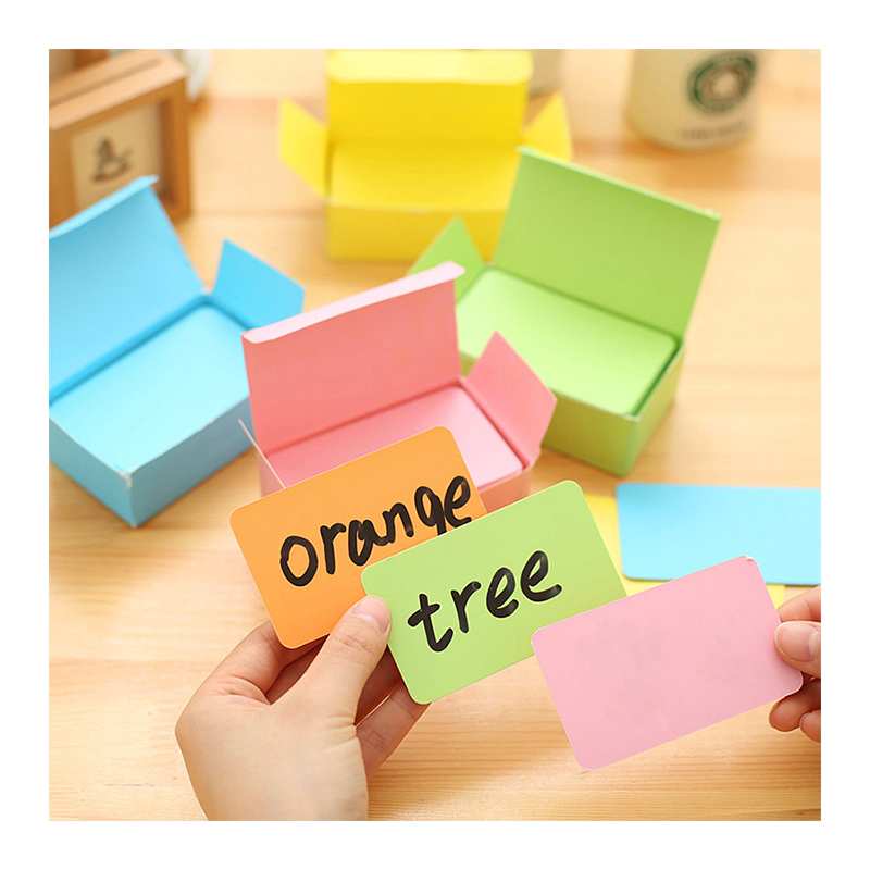 Утолщенная пустая «сделай сам» граффити круглая маленькая цветная карточка для слова в коробке карточка для записей карточка для сообщений бумага