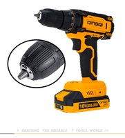 Perceuse sans fil 18V avec double batterie, couple de 35 N.m, ensemble d'outils électriques, tournevis électrique rechargeable pour la construction et le bricolage à domicile