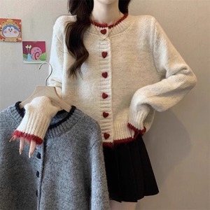 2025 New Fashion <b>Light</b>-Colored Knitted <b>Cardigan</b> Jacket for Women Ladies Casual Winter Sweaters with Button Decoration Front Logo - Product Image 3