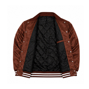 Chaquetas de Satén Más Vendidas para Adultos, Precio al por Mayor, Ropa Casual de Calle, Cuello Alto, Tela de Lona, Color Liso, Estilo Urbano para Hombre - Product Image 6