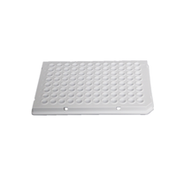Plaques PCR blanches 96 puits de 0,1 ml pour machine Roche, avec bordure semi-circulaire