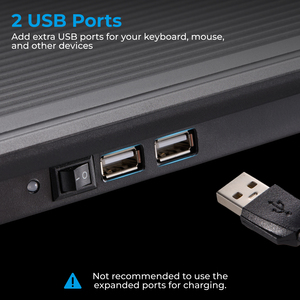 Supporto di <span class=keywords><strong>Raffreddamento</strong></span> per Laptop <span class=keywords><strong>Portatile</strong></span>, Altezza Regolabile, Ergonomico, con 2 Porte USB per <span class=keywords><strong>PC</strong></span> Portatili da 12"-17.3" - Product Image 4