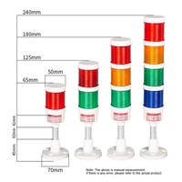 Tour de signalisation LED multicouche IP65 avec clignotement continu, rotation et stroboscope, lumière d'avertissement avec buzzer pour équipement d'automatisation