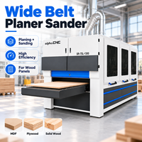 Ponceuse à bande large pour le bois, machine industrielle de ponçage du bois avec tête de rabotage pour planches de bois massif et panneaux de meubles