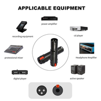 Adaptateur de connecteur audio en alliage de zinc, symétrique, 1/4 TRS 6,35 mm femelle vers XLR mâle 3 broches