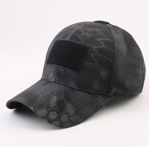 DFHC08 Chapeau de soleil camouflage python noir pour sports de plein air et cosplay, en tissu Ripstop polycoton - Product Image 1
