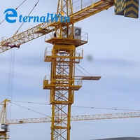 Grue à tour 10 tonnes 51m Construction Haute qualité Télécommande sans fil Grue à tour