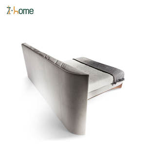 Комплект мебели для спальни из итальянской кожи Villa: роскошная кровать King-size с мягкой обивкой и стальным каркасом в минималистичном стиле - Product Image 2