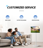 Téléviseur intelligent interactif portable sans fil VETO 7H avec écran tactile Android sur roulettes, autonomie longue durée, 21,5, 24, 27, 32 pouces