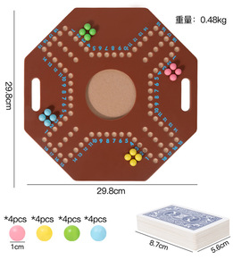 Hai mặt Trung Đông marblesjokers Hội Đồng Quản trị trò chơi rắn gỗ bi và thẻ trò chơi cho 2-4 người chơi trò chơi hội đồng quản trị - Product Image 3
