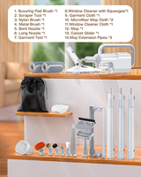 Nettoyeur Vapeur Électrique 10-en-1 Détachable, Décapeur Vapeur Portable, Réservoir 500ml, Chauffe en 10s, Nettoyeur Vapeur 248°F, Contrôle à 2 Niveaux, Pour Voiture et Maison