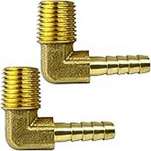 Conexiones de latón SAE de 45 grados con abocardado macho y codo para manguera - Product Image 1