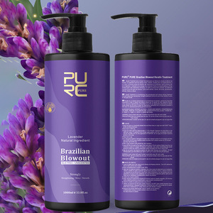 Olio Riparatore alla Cheratina Brasiliana Biologica PURC 1000ml, Trattamento Lisciante e Ammorbidente per <span class=keywords><strong>Capelli</strong></span> Danneggiati alla <span class=keywords><strong>Lavanda</strong></span> Viola - Product Image 1