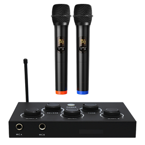 便携式家庭影院卡拉ok系统人声切割音频混音器超高频无线麦克风卡拉ok混音器，带高清电视电弧输出 - Product Image 2