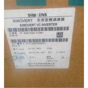 6SE7024-7TD61 1 шт. Новый преобразователь Simovert VC, новый оригинал, в наличии, для промышленной автоматизации, специализированный ПЛК для программирования - Product Image 1