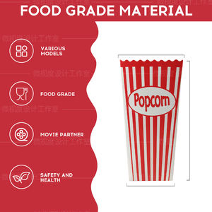 Vente en gros de gobelets à popcorn personnalisés avec logo, seau carré, boîte à popcorn facile à utiliser pour les fêtes et les soirées cinéma - Product Image 3