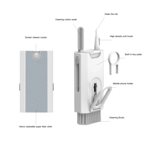 ชุดหูฟังและหูฟังทำความสะอาดอเนกประสงค์แบบ<span class=keywords><strong>8</strong></span> In 1,ชุดอุปกรณ์ทำความสะอาดหูฟังเอียร์บัดโทรศัพท์เคสเครื่องมือสำหรับ <span class=keywords><strong>Earpods</strong></span> และ <span class=keywords><strong>iPhone</strong></span> ใหม่ปี2022 - Product Image 2