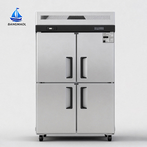 Congélateur vertical commercial à 4 portes à refroidissement direct en acier inoxydable pour la restauration et le stockage alimentaire - Product Image 2