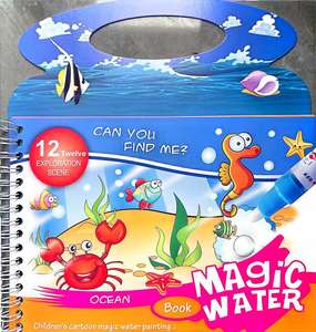 Livre d'images Magic Doodle Water pour enfants livre de dessin de jouets à spirale impression offset papier d'art livre d'eau magique - Product Image 2