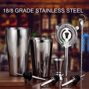 Camol Nhà Máy Tùy Chỉnh <span class=keywords><strong>8</strong></span> Miếng Boston Cocktail Shaker Thanh Thiết Lập Thép Không Gỉ Bartender Kit Thanh Sang Trọng Công Cụ Thiết Lập - Product Image 4