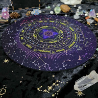 Nordique ciel diamètre 22cm rond pendule Divination nappe Tarots Runes Constellation magique jeu de société tampon en caoutchouc