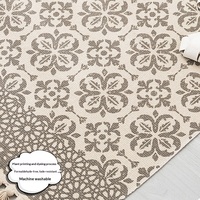 Gewebter quadratischer Teppich für Wohnzimmer, Schlafzimmer, Nachttisch, Bodenmatte, modernes, einfaches geometrisches Muster, maschinenwaschbar, anpassbar