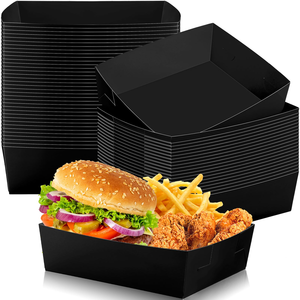 Cajas de Cartón Rígido Impresas con Logotipo, Ecológicas, Desechables, Reciclables e Impermeables para Comida Rápida, Pollo Frito y Hamburguesas - Product Image 1