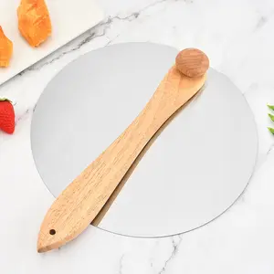 Premium Stainless Steel Blade Pizza Peel Turning Paddle Pizza Peel Shovel With Wooden Handle