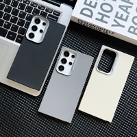 Coque de protection antichoc pour téléphone portable S26U/S24FE/S25A37A56, design simple et uni, toucher doux et haut de gamme