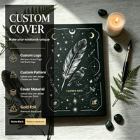 Carnet A5 à couverture rigide Starry Raven, impression personnalisée, plume, serment, sorcière, tarot, cadeau