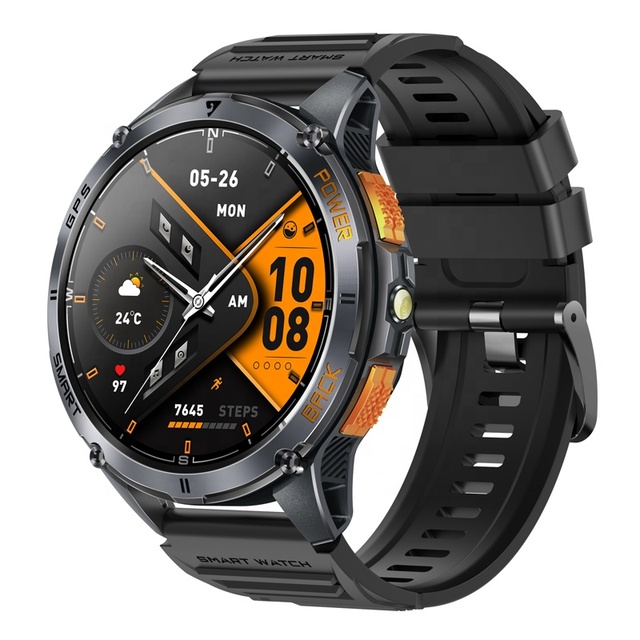 K67A GPS Smart Watch 1.43" AMOLED HD Round Screen IP68 Waterproof 530mAh Large Battery Life Health Monitor Outdoor Sports Watch