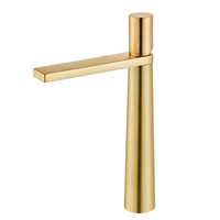 Robinet de lavabo monotrou en laiton moderne pour salle de bain