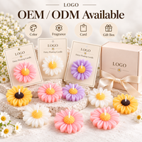 Lilin Kedelai Wangi Beraroma Bunga Buatan Tangan, Lilin Bunga Daisy Warna-warni untuk Hadiah Hari Valentine, Diwali, Paskah, dan Liburan