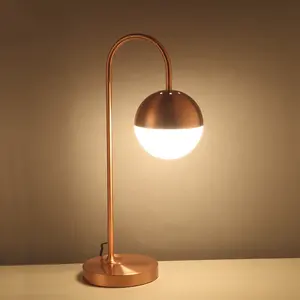 Lampu Meja Kaca Vintage Kamar Tidur, Lampu Meja Modern E14 Perlengkapan Pencahayaan Modern