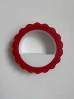 1 pièce Jardinière murale rustique en plastique PE pour intérieur, motif tournesol, bordure rouge, pot intérieur amovible, nettoyage facile, pour plantes succulentes circulaires