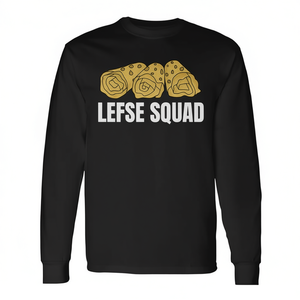 T-shirt a maniche lunghe Lefse Squad con design norvegese Flatbread, abbigliamento unisex - Product Image 2