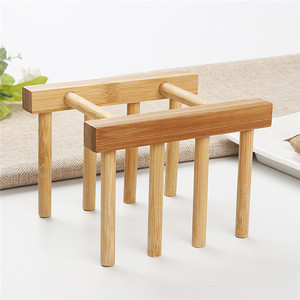 Égouttoir en bois bambou créatif écologique, vaisselle, séchage, organisateur pour bol de <span class=keywords><strong>cuisine</strong></span>, étagère en bois, 1 pièce - Product Image 2