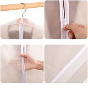 Couverture de vêtement suspendue <span class=keywords><strong>Protection</strong></span> PEVA cache-poussière en plastique pour costume manteau garde-robe vêtements organisateur - Product Image 5