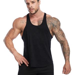 Bianco nero cotone uomo allenamento Stringer Bodybuilding canotta Fitness palestra canotta Oem Logo personalizzato moda di alta qualità per gli uomini - Product Image 5