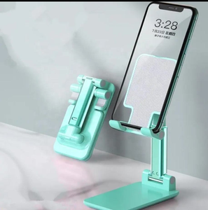 Support de téléphone de bureau réglable en plastique, support de téléphone/tablette pliable résistant à la chaleur, compatible avec tous les smartphones - Product Image 1