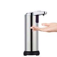 Distributeur automatique de savon sans contact en acier inoxydable, capteur infrarouge électrique, rechargeable, distributeur automatique de désinfectant pour les mains liquide